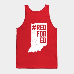 Red for Ed Indiana State Outline Tank Top